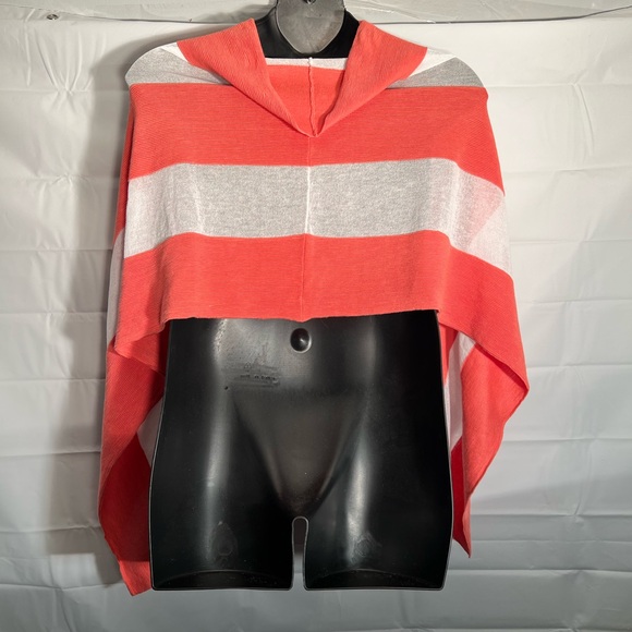 Coral and White Striped Sweater - Picture 6 of 15